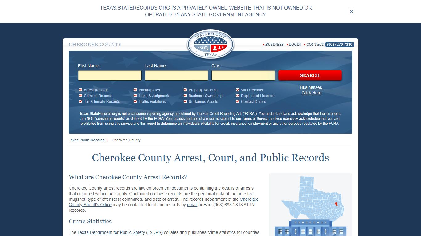 Cherokee County Arrest, Court, and Public Records